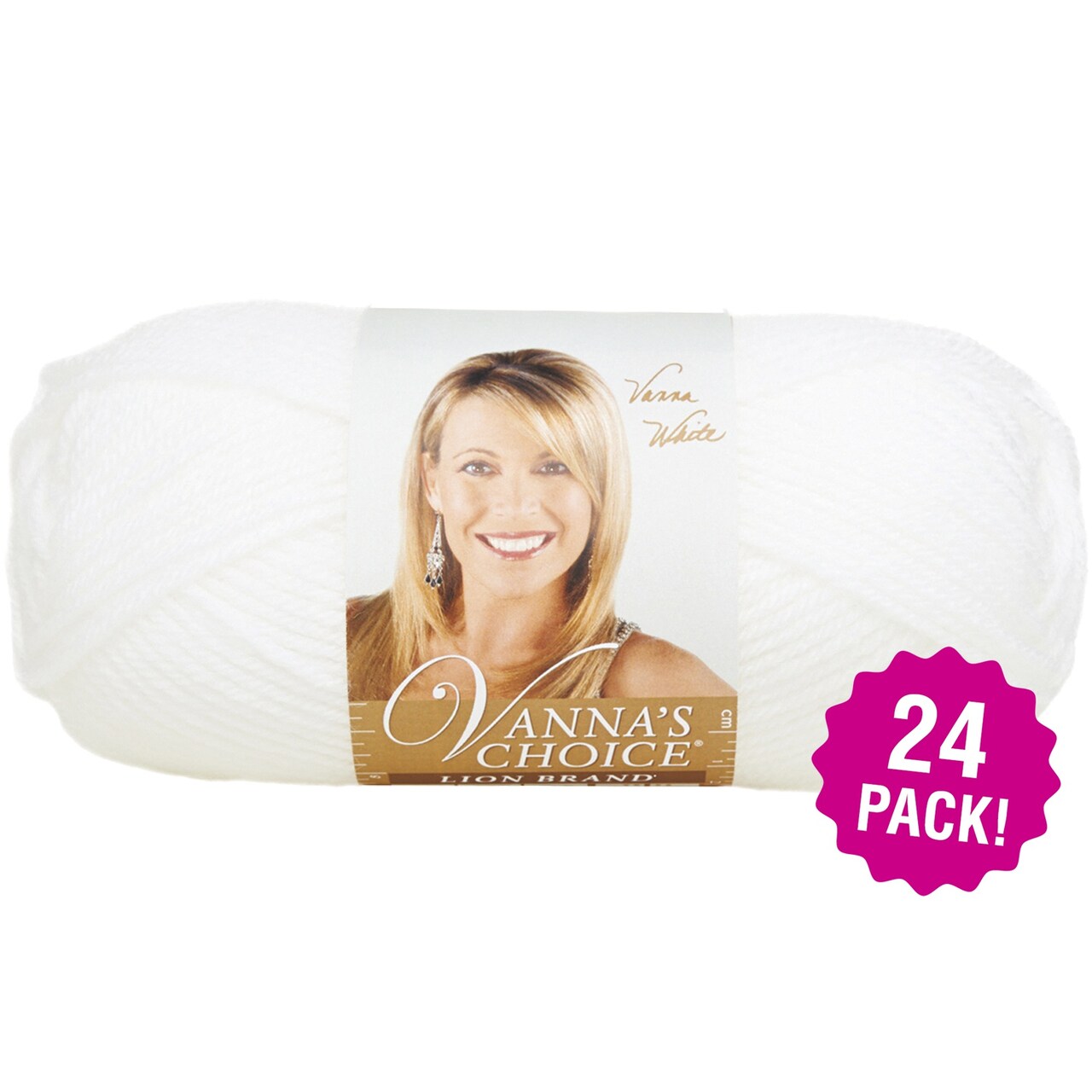 Multipack of 24 - Lion Brand Vanna's Choice Yarn-White